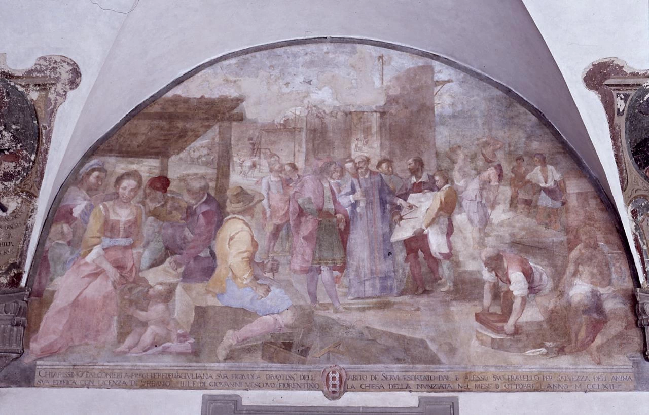 Storia dei sette Santi fondatori e della nascita dell'Ordine dei Serviti - beato Alessio Falconieri, Convento dell'Annunziata, Firenze